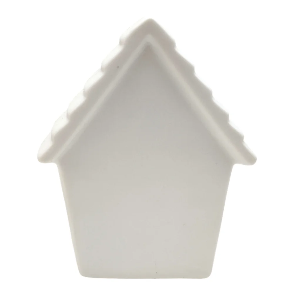 NWT 6in Ceramic Birdhouse Home Shelf Decor Ready To Paint DIY Paintable Craft